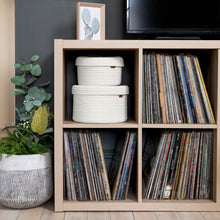 Load image into Gallery viewer, Set of Two Lidded Baskets - Ivory White