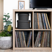 Load image into Gallery viewer, Set of Two Lidded Baskets - Dark Gray