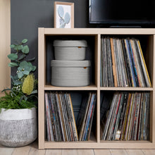 Load image into Gallery viewer, Set of Two Lidded Baskets - Light Gray