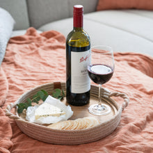 Load image into Gallery viewer, Decorative Tray with Removable Acacia Wood Plate (Jute Rope - Brown)