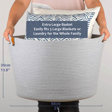Load image into Gallery viewer, Extra Large Light Gray Basket DENJA & CO