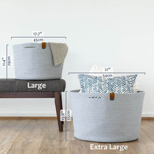 Load image into Gallery viewer, Extra Large Light Gray Basket DENJA & CO