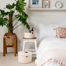 Load image into Gallery viewer, Set of Two Lidded Baskets - Off White DENJA & CO