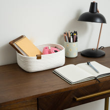 Load image into Gallery viewer, Set of Three Rectangle Baskets - White DENJA & CO