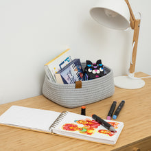 Load image into Gallery viewer, Set of Three Rectangle Baskets - Light Gray DENJA & CO