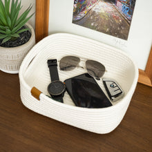 Load image into Gallery viewer, Set of Three Rectangle Baskets - White DENJA & CO