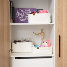 Load image into Gallery viewer, Set of Three Rectangle Baskets - White DENJA & CO